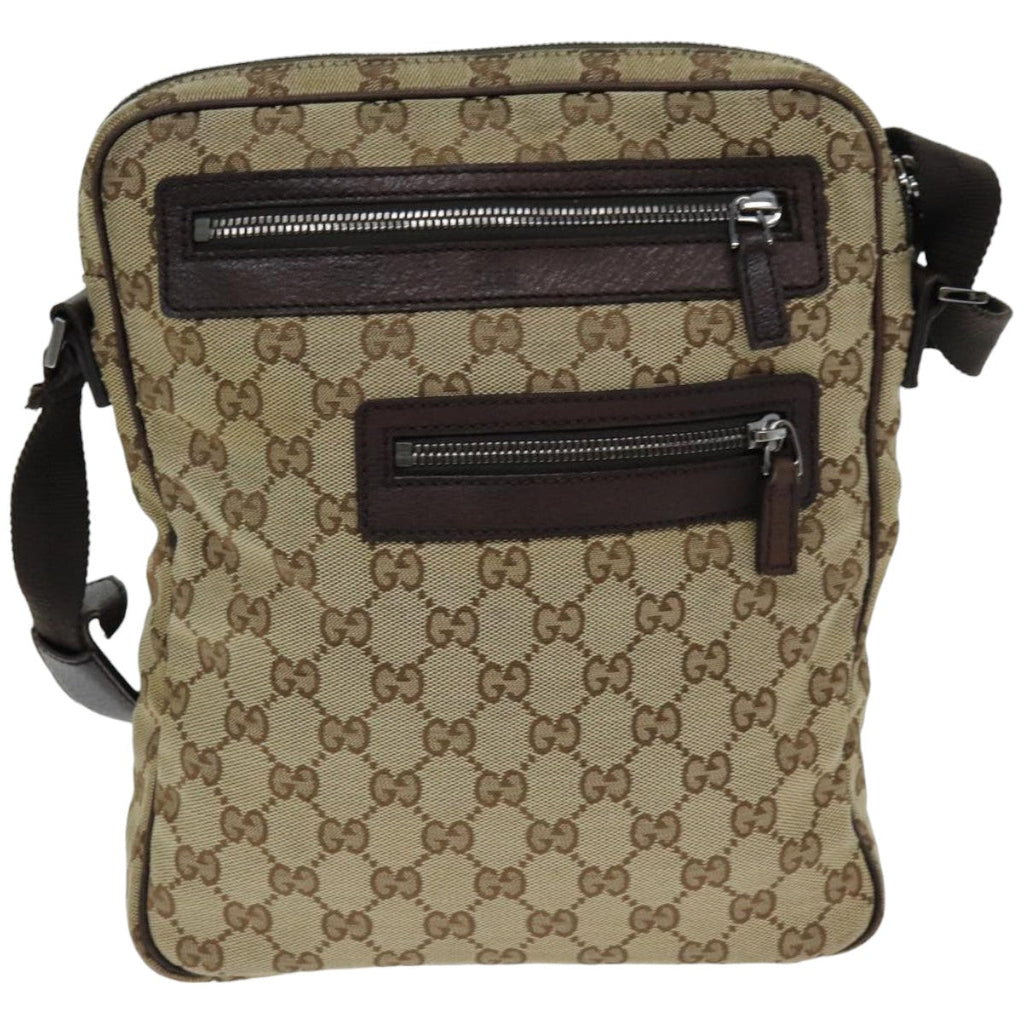 GUCCI GG Canvas Shoulder Bag Beige 92551 hk1276