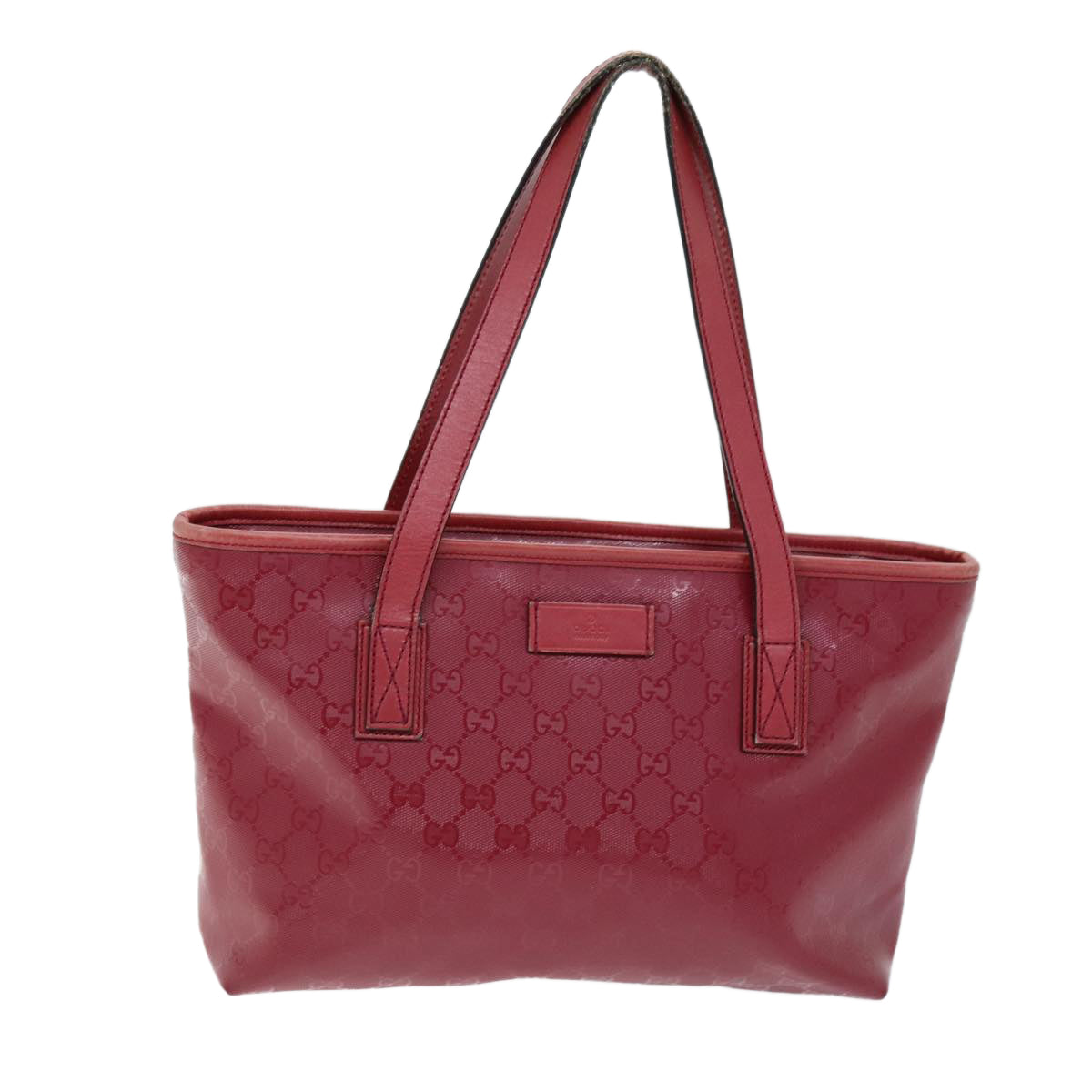 GUCCI GG Canvas Tote Bag Red 211138 hk1291