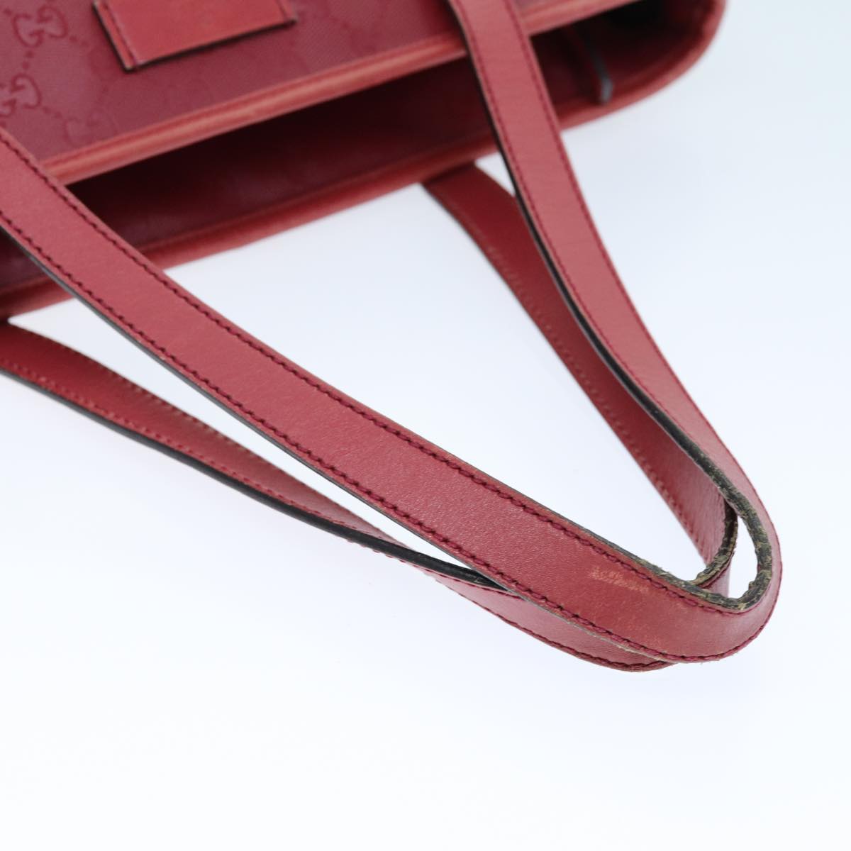 GUCCI GG Canvas Tote Bag Red 211138 hk1291