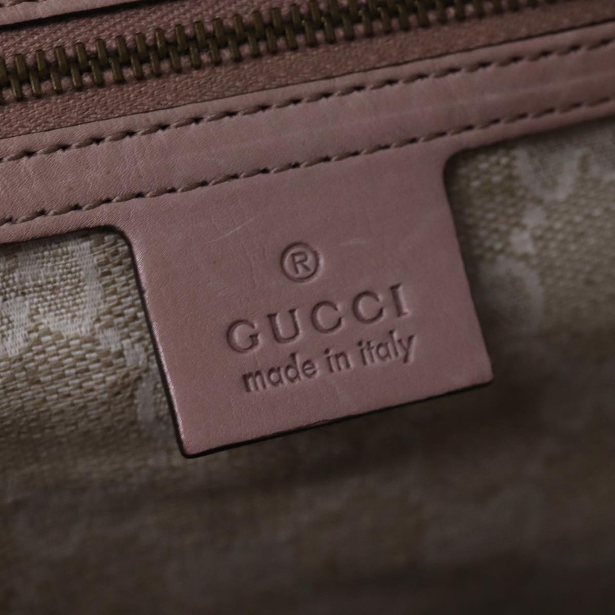 GUCCI Tote Bag Leather Pink 296856 hk1293