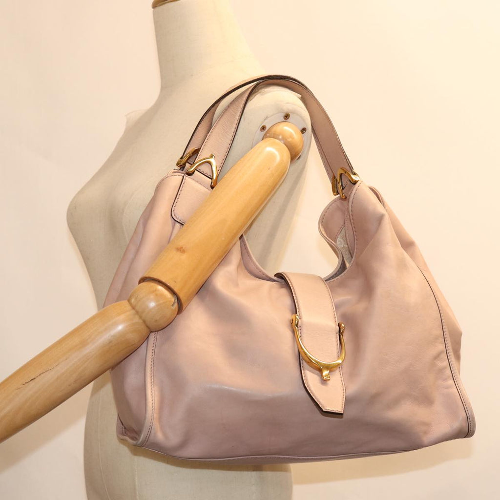GUCCI Tote Bag Leather Pink 296856 hk1293