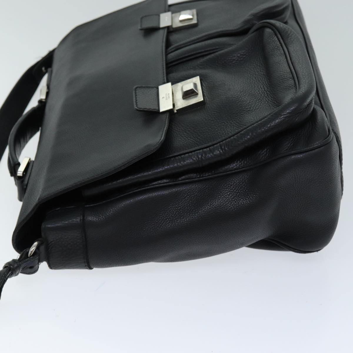 GUCCI Hand Bag Leather 2way Black hk1295