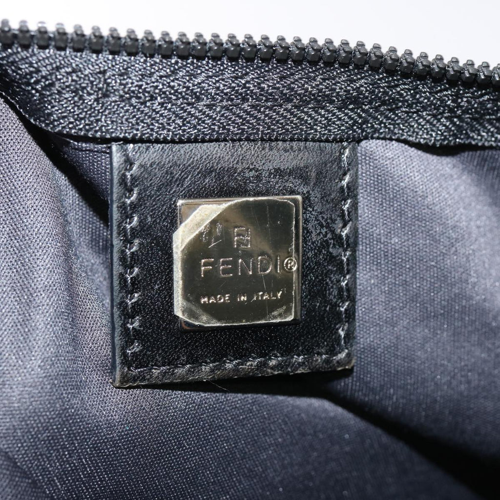 FENDI Zucca Canvas Shoulder Bag Black hk1299