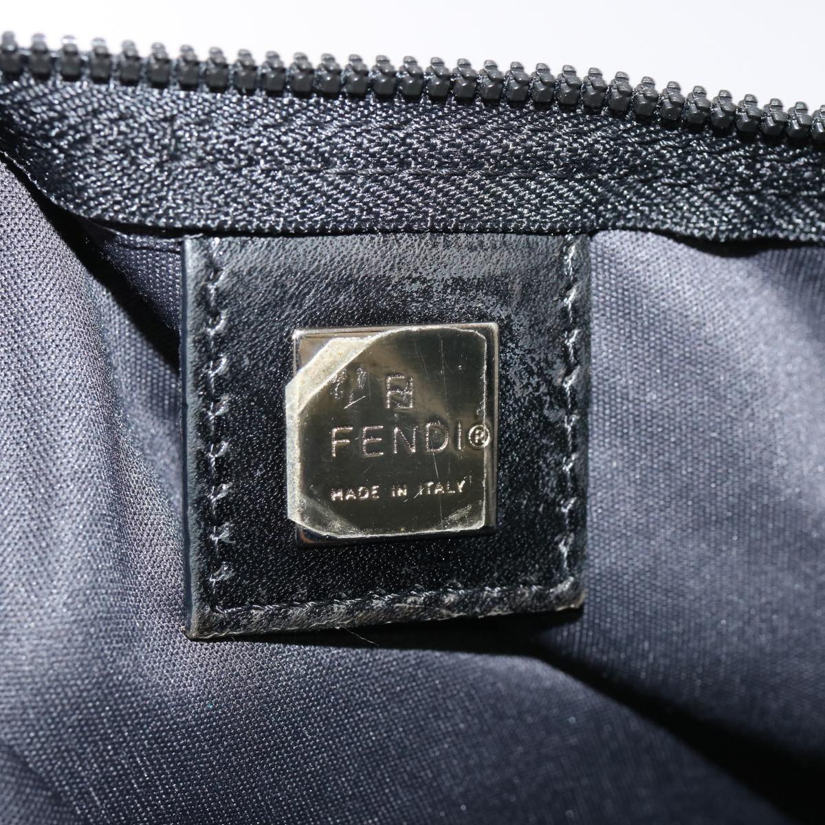 FENDI Zucca Canvas Shoulder Bag Black hk1299