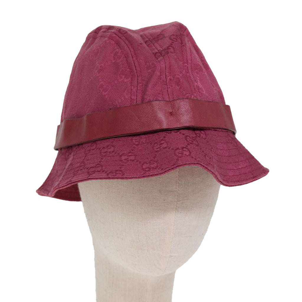 GUCCI GG Canvas Hat M Red 030367 hk1310