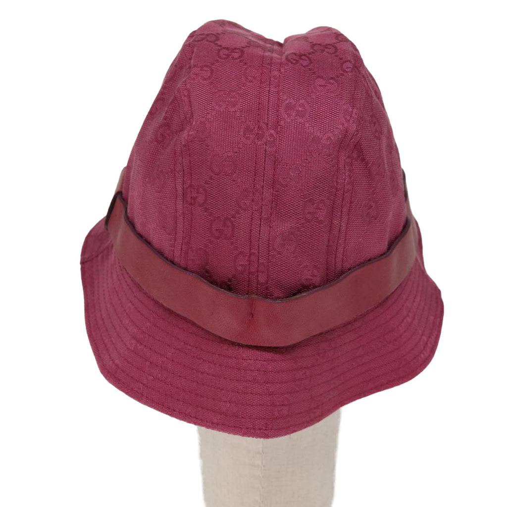 GUCCI GG Canvas Hat M Red 030367 hk1310