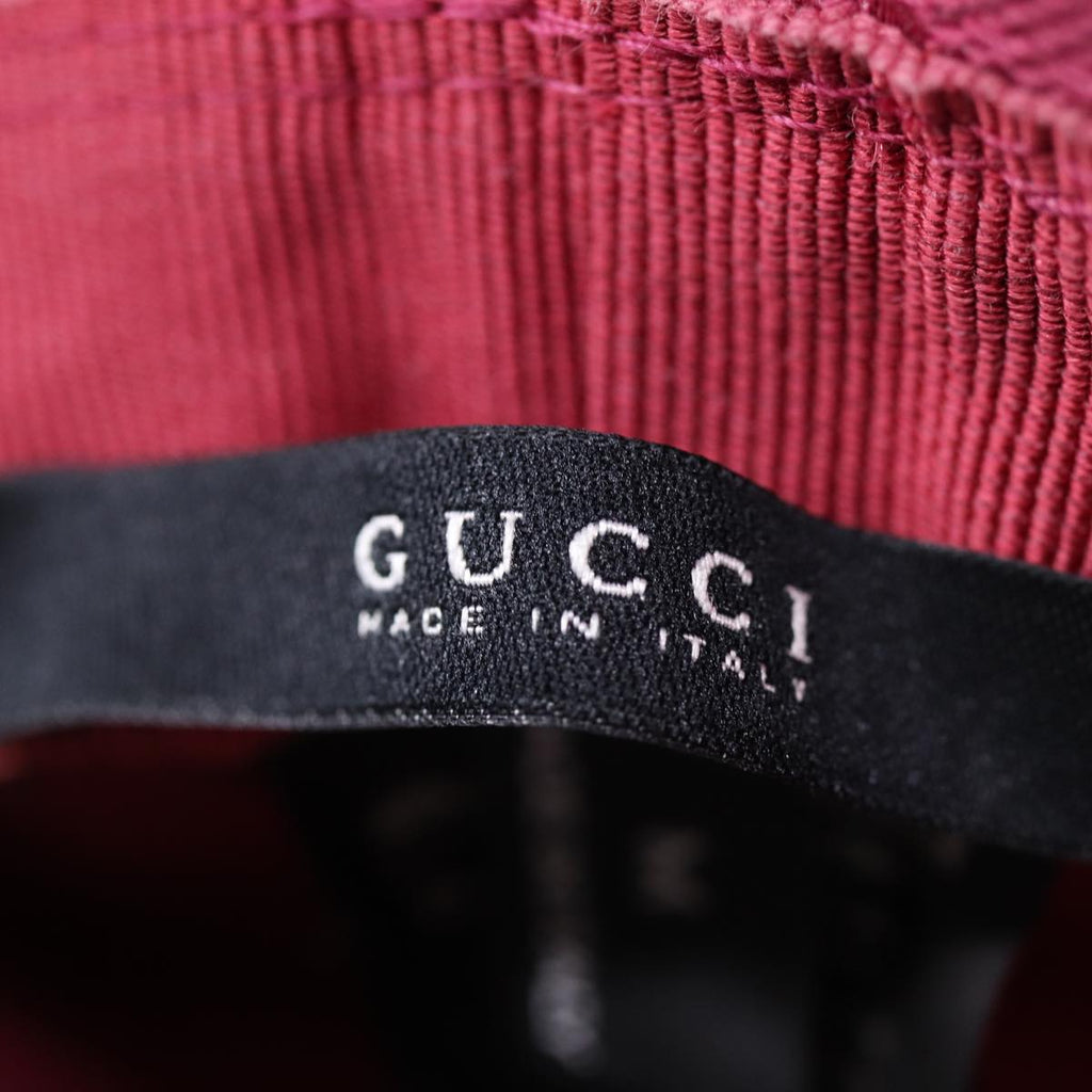 GUCCI GG Canvas Hat M Red 030367 hk1310