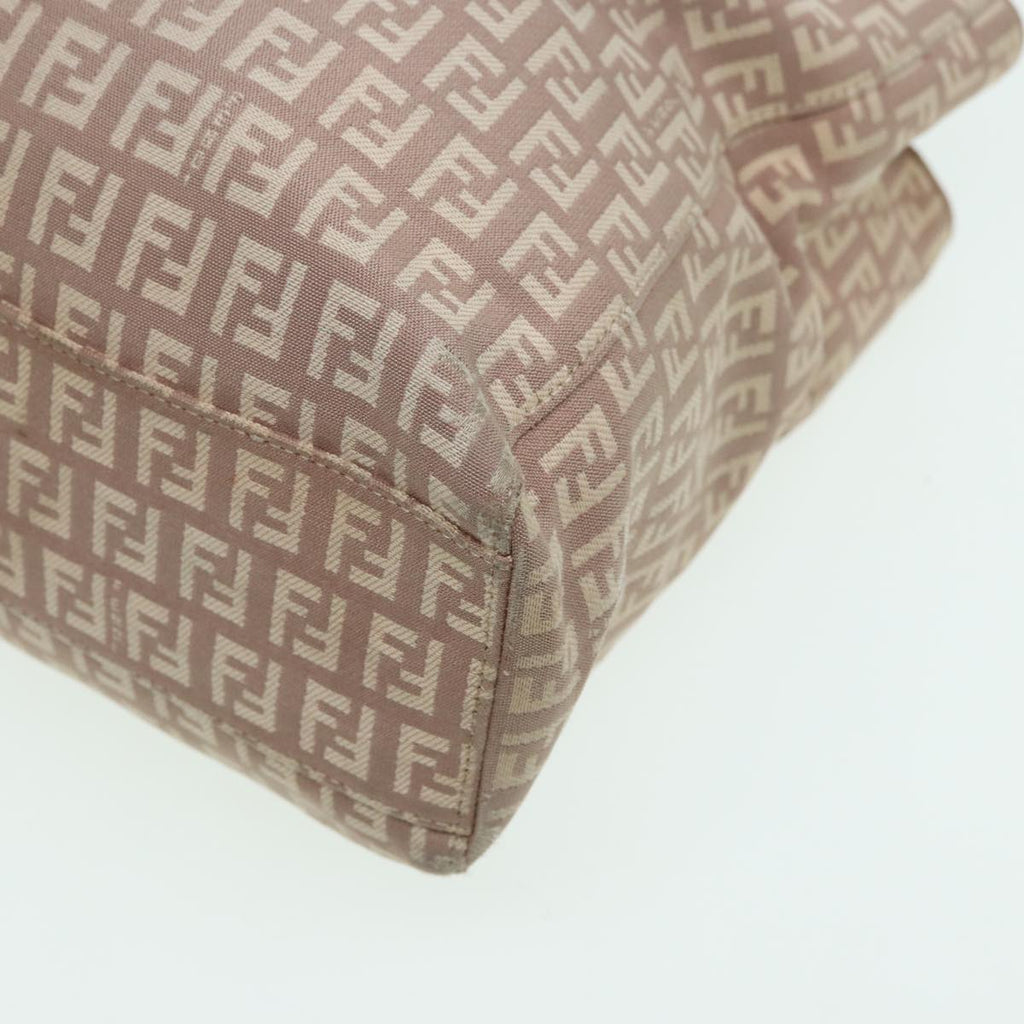 FENDI Zucchino Canvas Hand Bag Pink hk1386