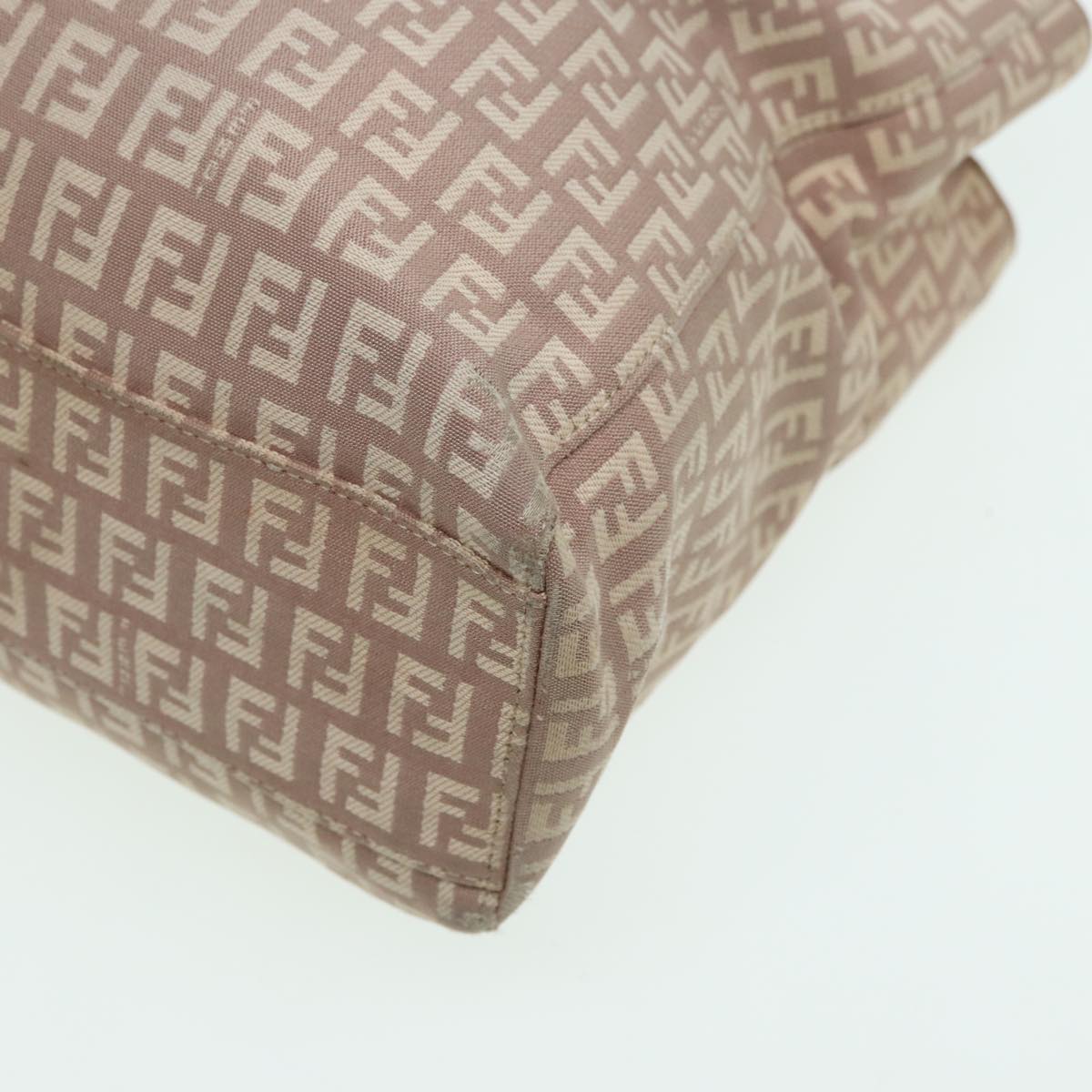 FENDI Zucchino Canvas Hand Bag Pink hk1386