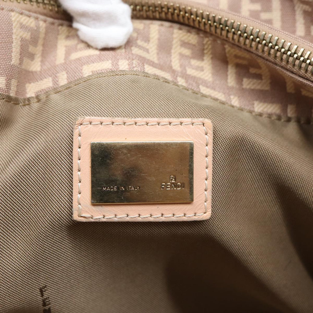 FENDI Zucchino Canvas Hand Bag Pink hk1386