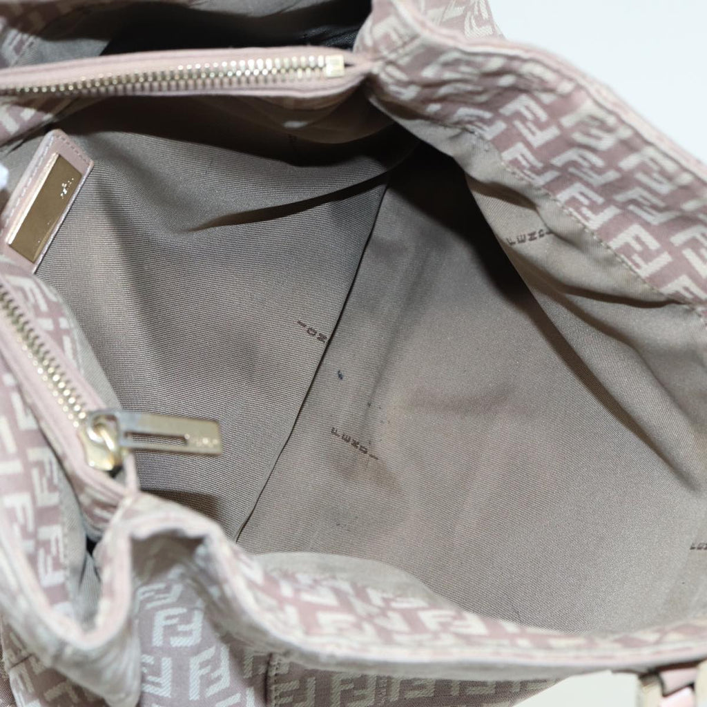 FENDI Zucchino Canvas Hand Bag Pink hk1386