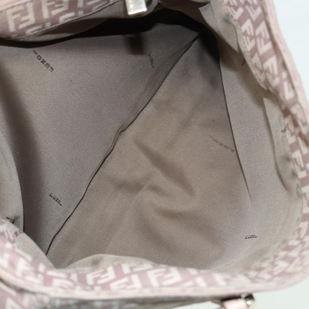 FENDI Zucchino Canvas Hand Bag Pink hk1386