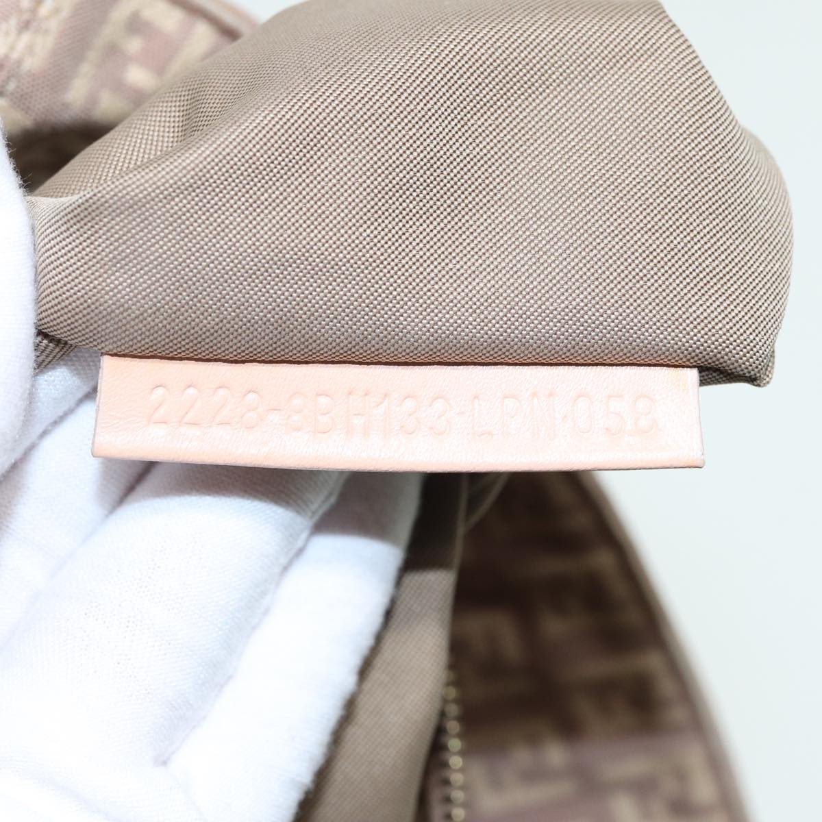 FENDI Zucchino Canvas Hand Bag Pink hk1386