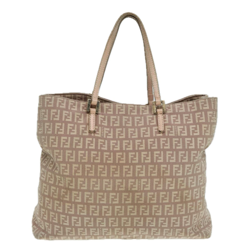 FENDI Zucchino Canvas Hand Bag Pink hk1386