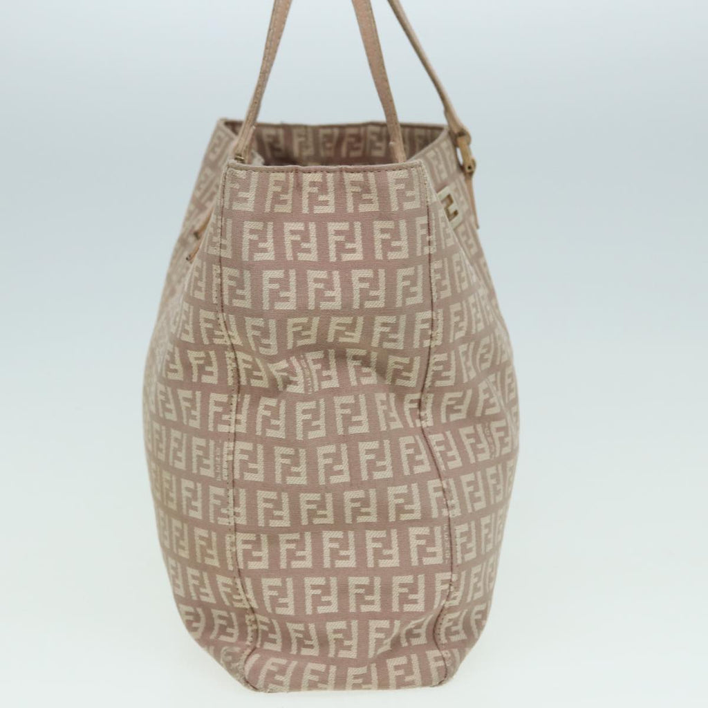 FENDI Zucchino Canvas Hand Bag Pink hk1386