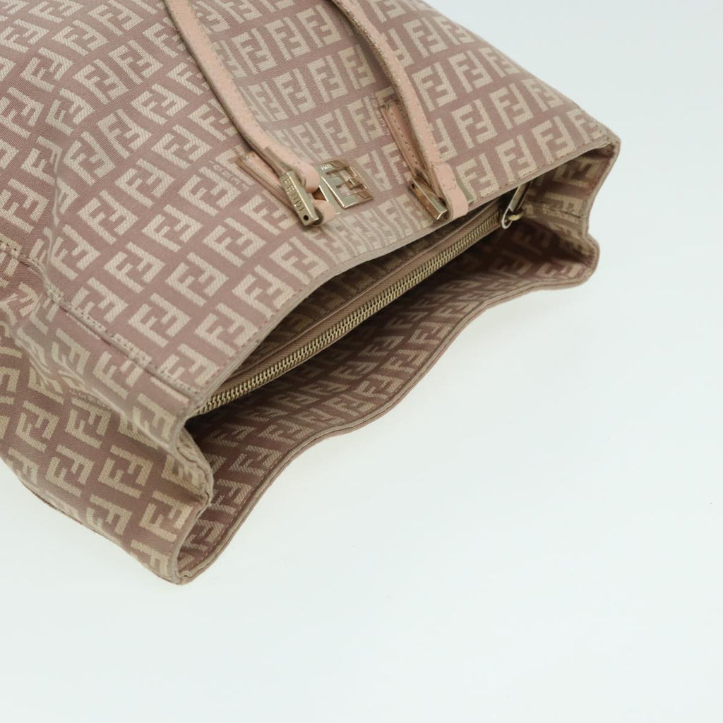 FENDI Zucchino Canvas Hand Bag Pink hk1386