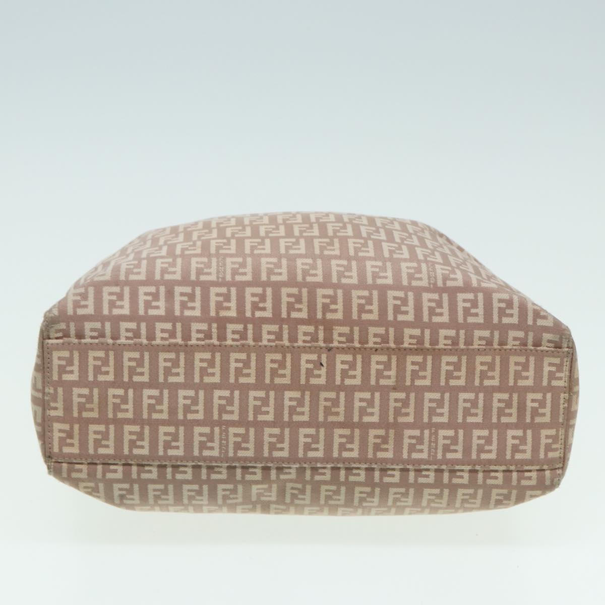 FENDI Zucchino Canvas Hand Bag Pink hk1386