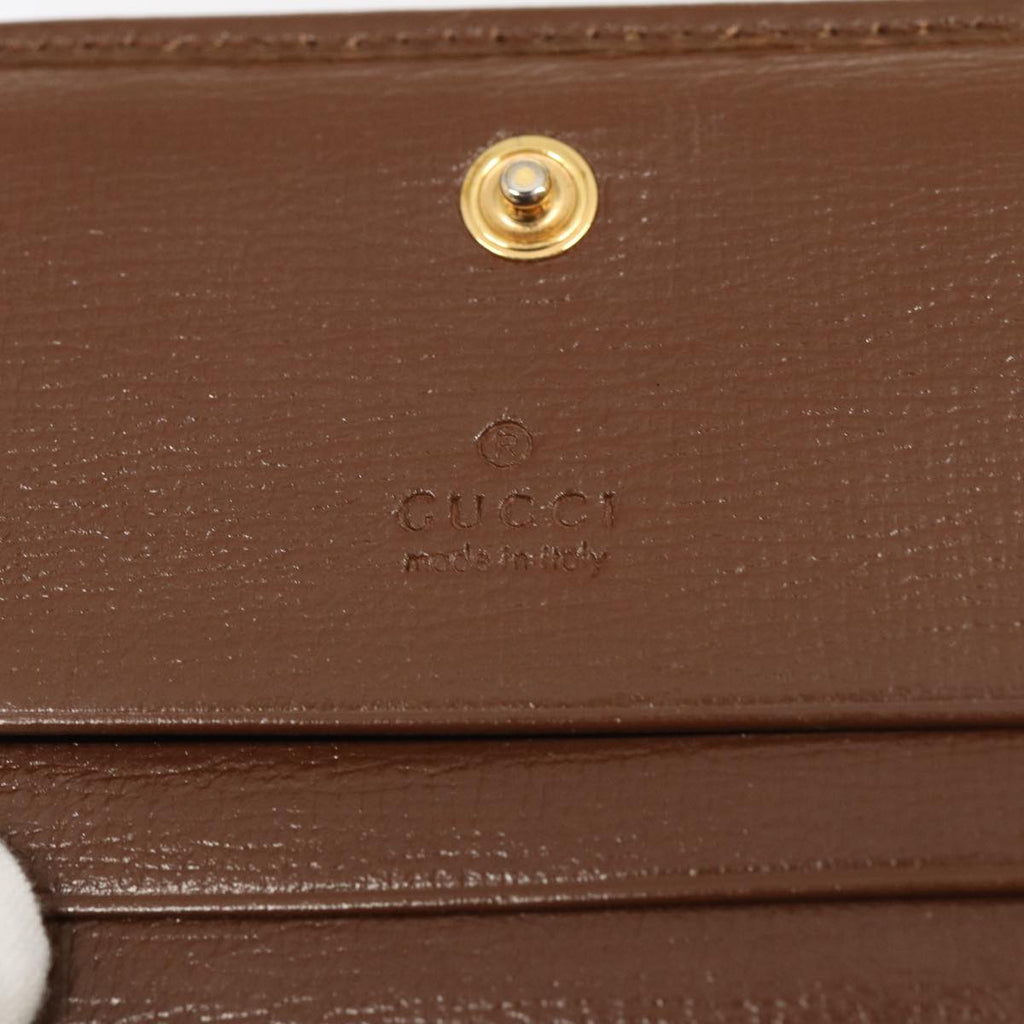 GUCCI Horsebit GG Supreme Compact Wallet PVC Beige 621887 hk1408