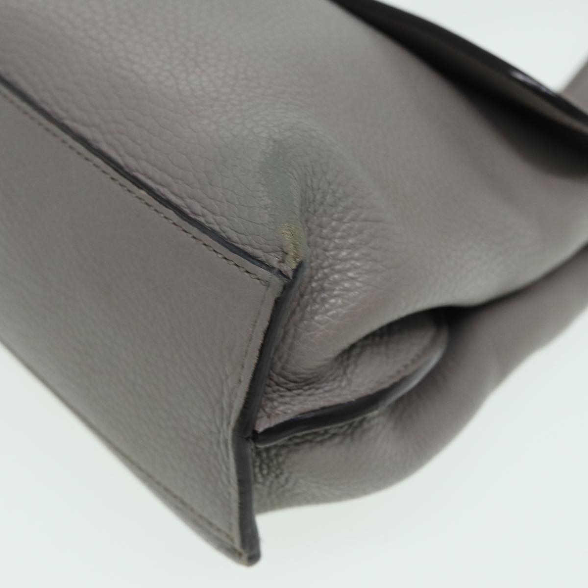 GUCCI Bamboo Daily Hand Bag Leather Gray 370831 hk1420