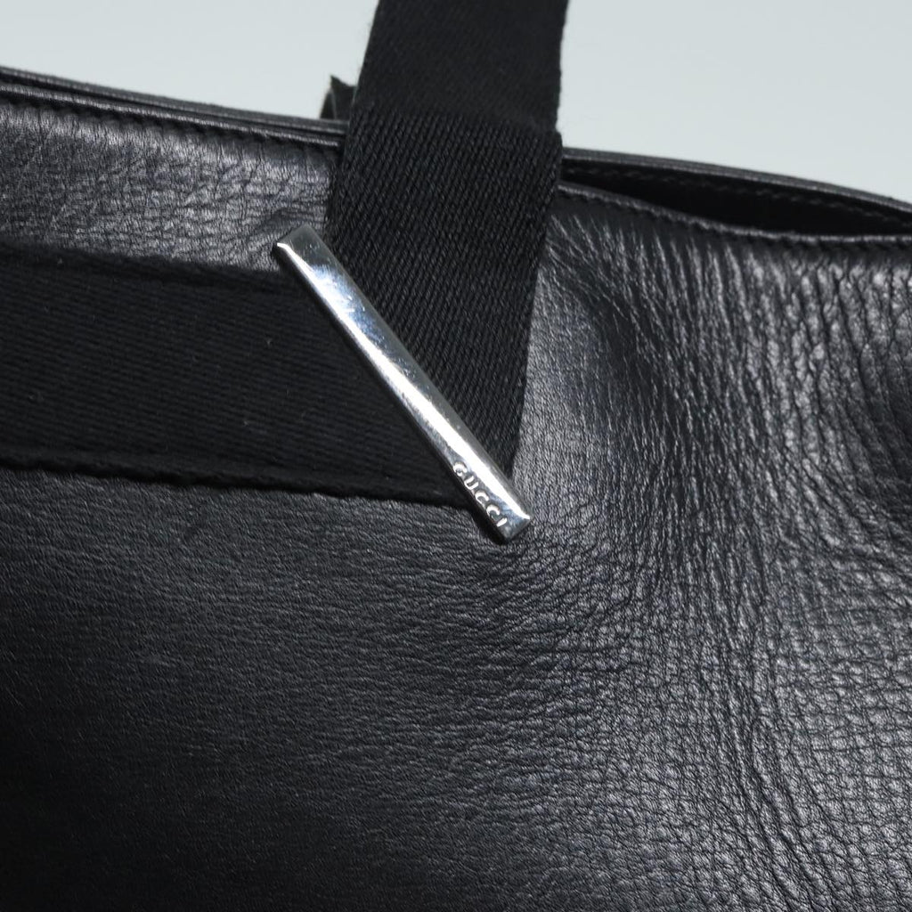 GUCCI Tote Bag Leather Black 73983 hk1431