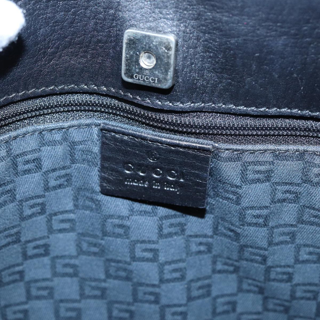 GUCCI Tote Bag Leather Black 73983 hk1431