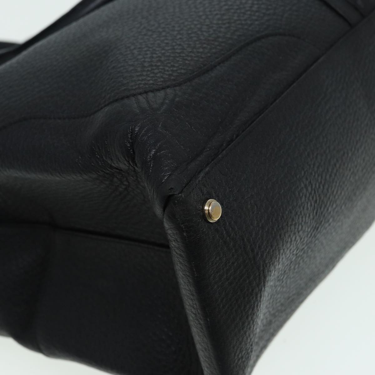 GUCCI Hand Bag Leather Black 130994 hk1433