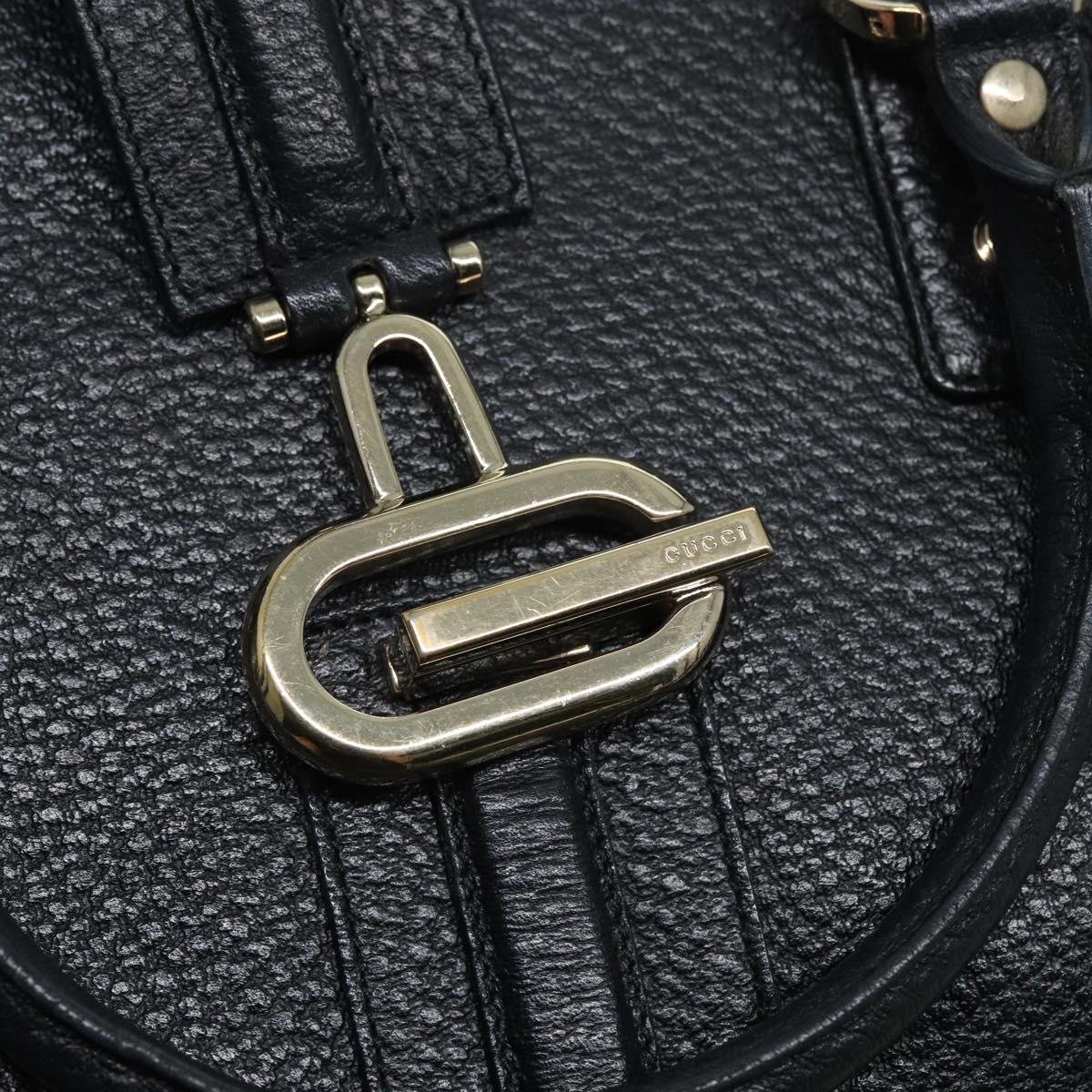 GUCCI Hand Bag Leather Black 130994 hk1433