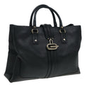 GUCCI Hand Bag Leather Black 130994 hk1433