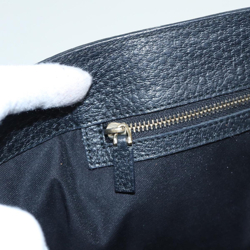 GUCCI Hand Bag Leather Black 130994 hk1433