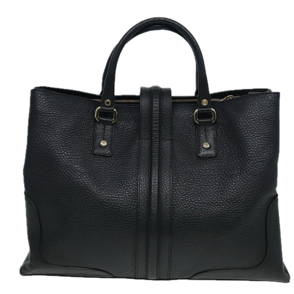 GUCCI Hand Bag Leather Black 130994 hk1433