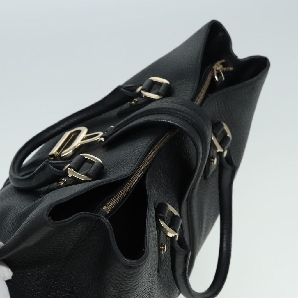 GUCCI Hand Bag Leather Black 130994 hk1433
