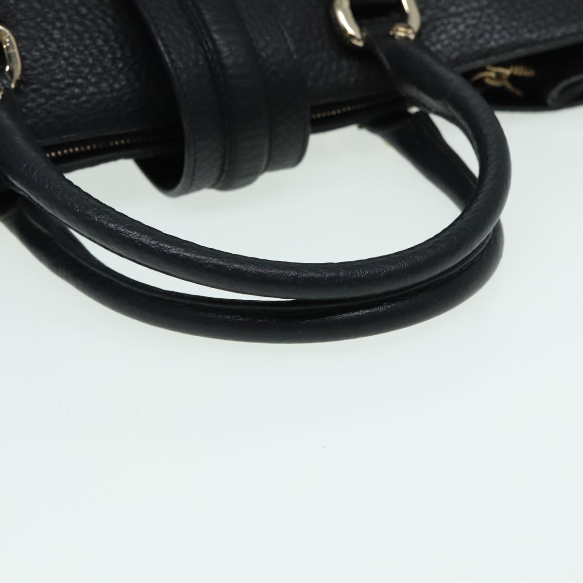 GUCCI Hand Bag Leather Black 130994 hk1433