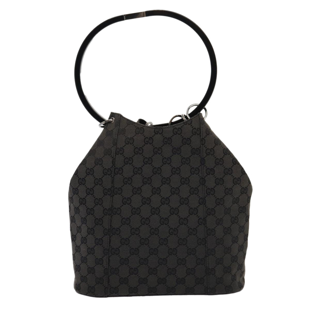 GUCCI GG Canvas Hand Bag Black 001 3738 hk1441