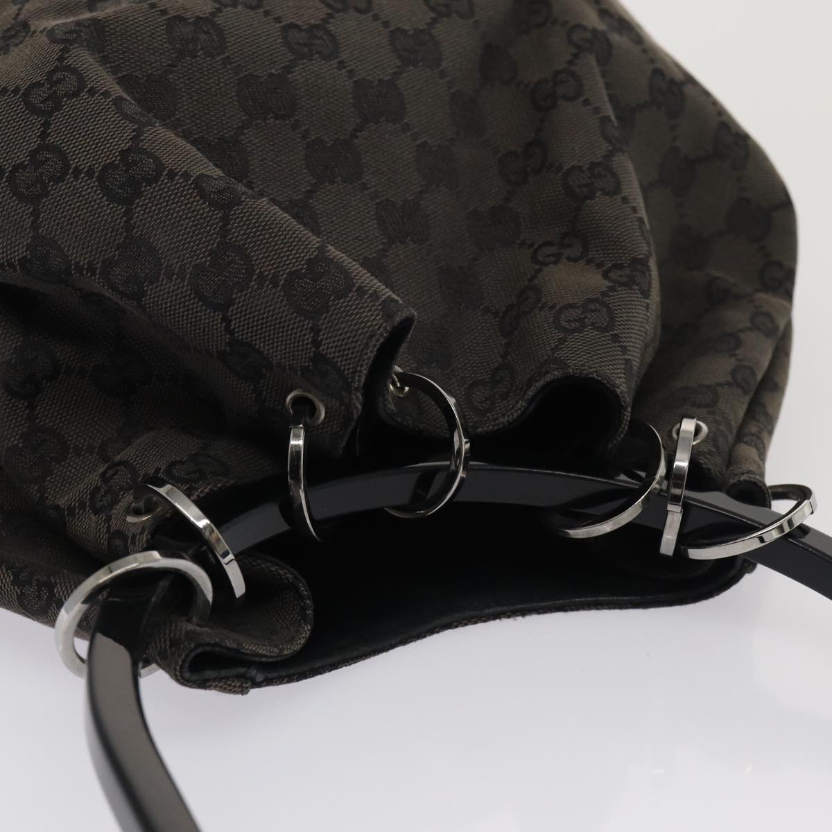 GUCCI GG Canvas Hand Bag Black 001 3738 hk1441
