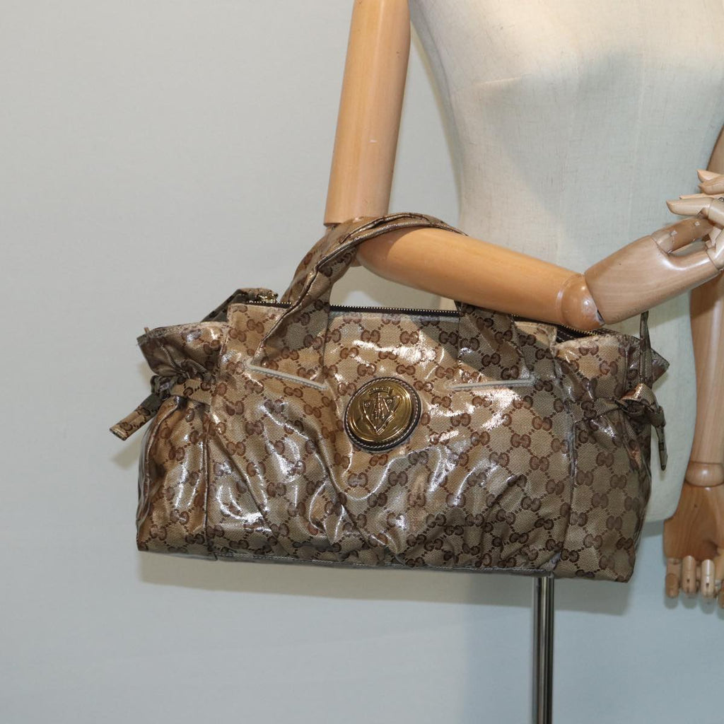 GUCCI GG Crystal Hand Bag Beige 197020 hk1447