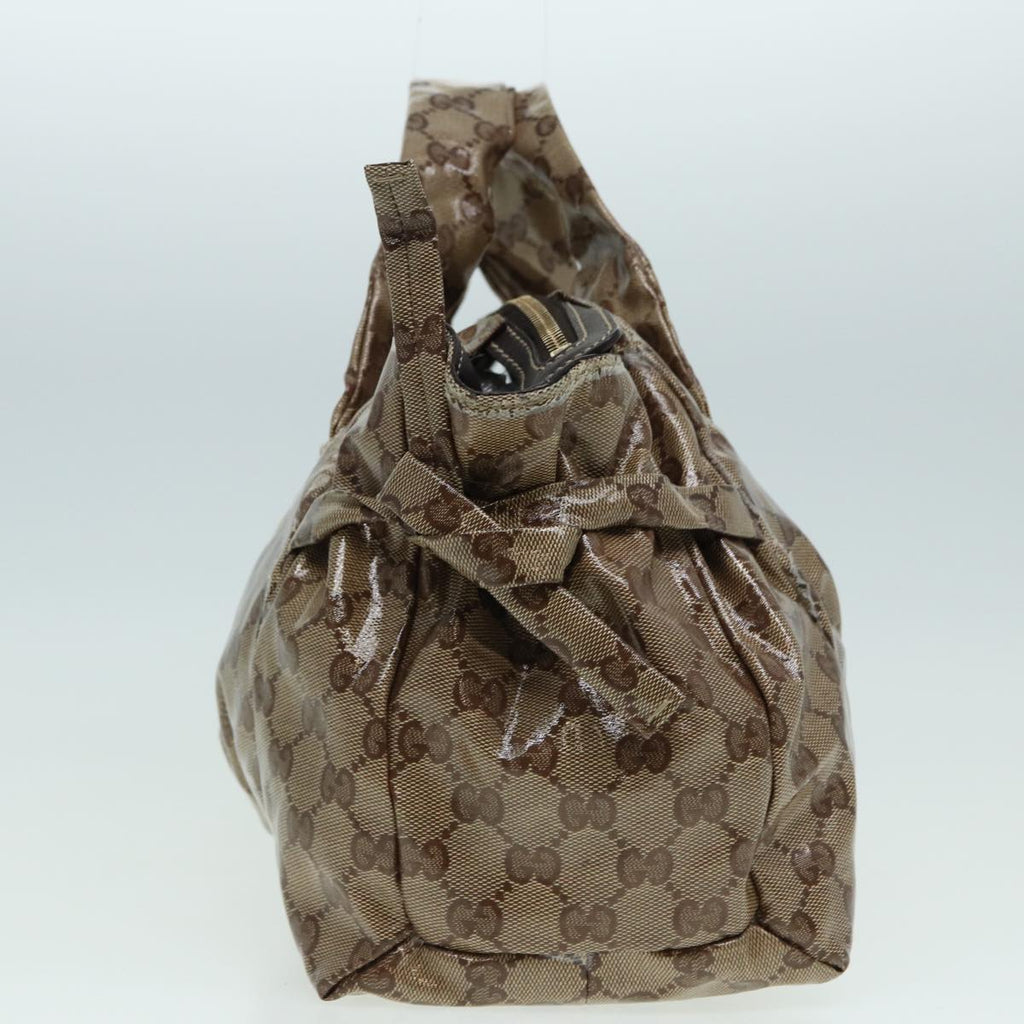 GUCCI GG Crystal Hand Bag Beige 197020 hk1447