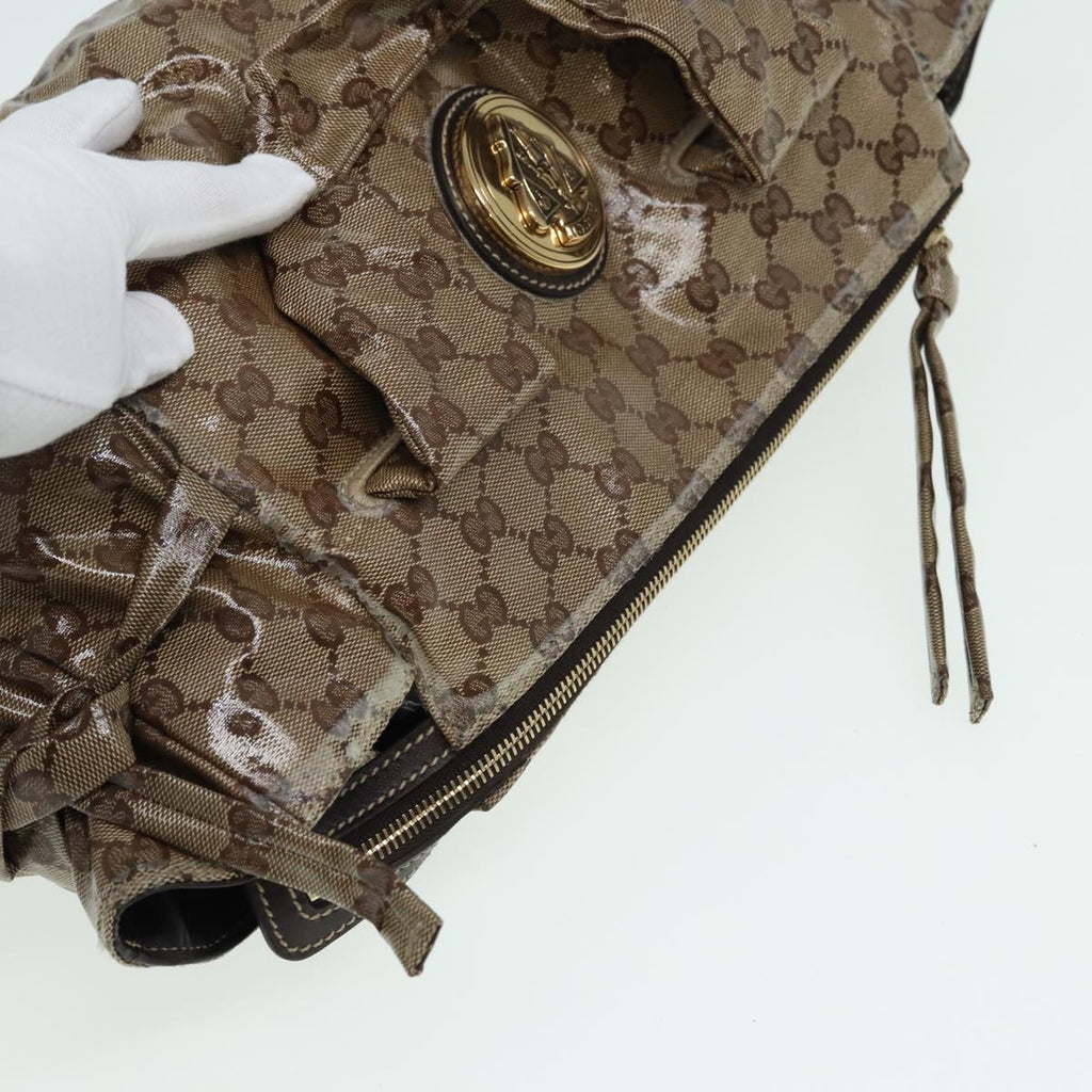 GUCCI GG Crystal Hand Bag Beige 197020 hk1447