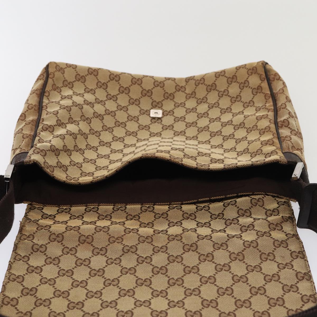 GUCCI GG Canvas Shoulder Bag Beige 146236 hk1458