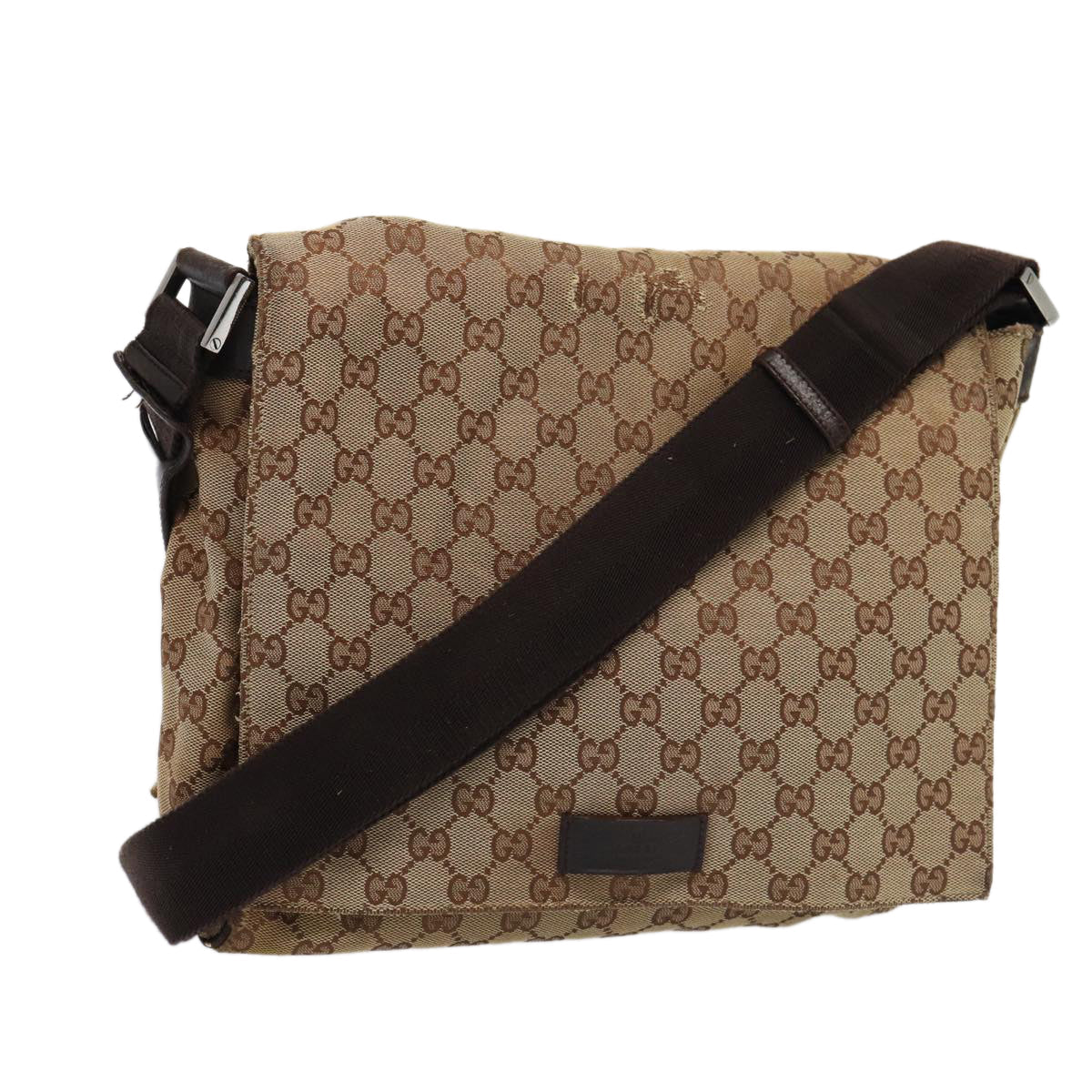GUCCI GG Canvas Shoulder Bag Beige 146236 hk1458
