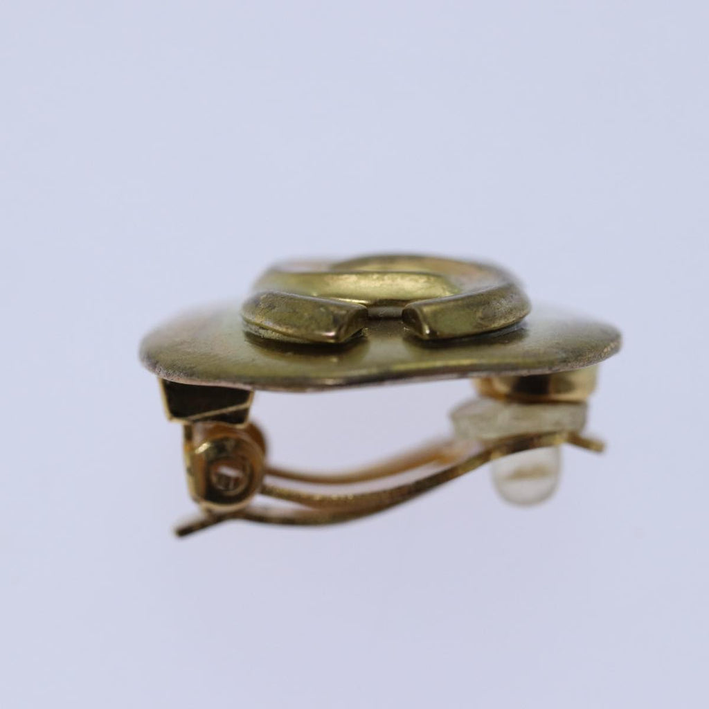 CHANEL COCO Mark Earring metal Gold CC hk1464