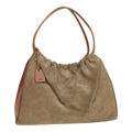 GUCCI Hand Bag Suede Beige hk1499