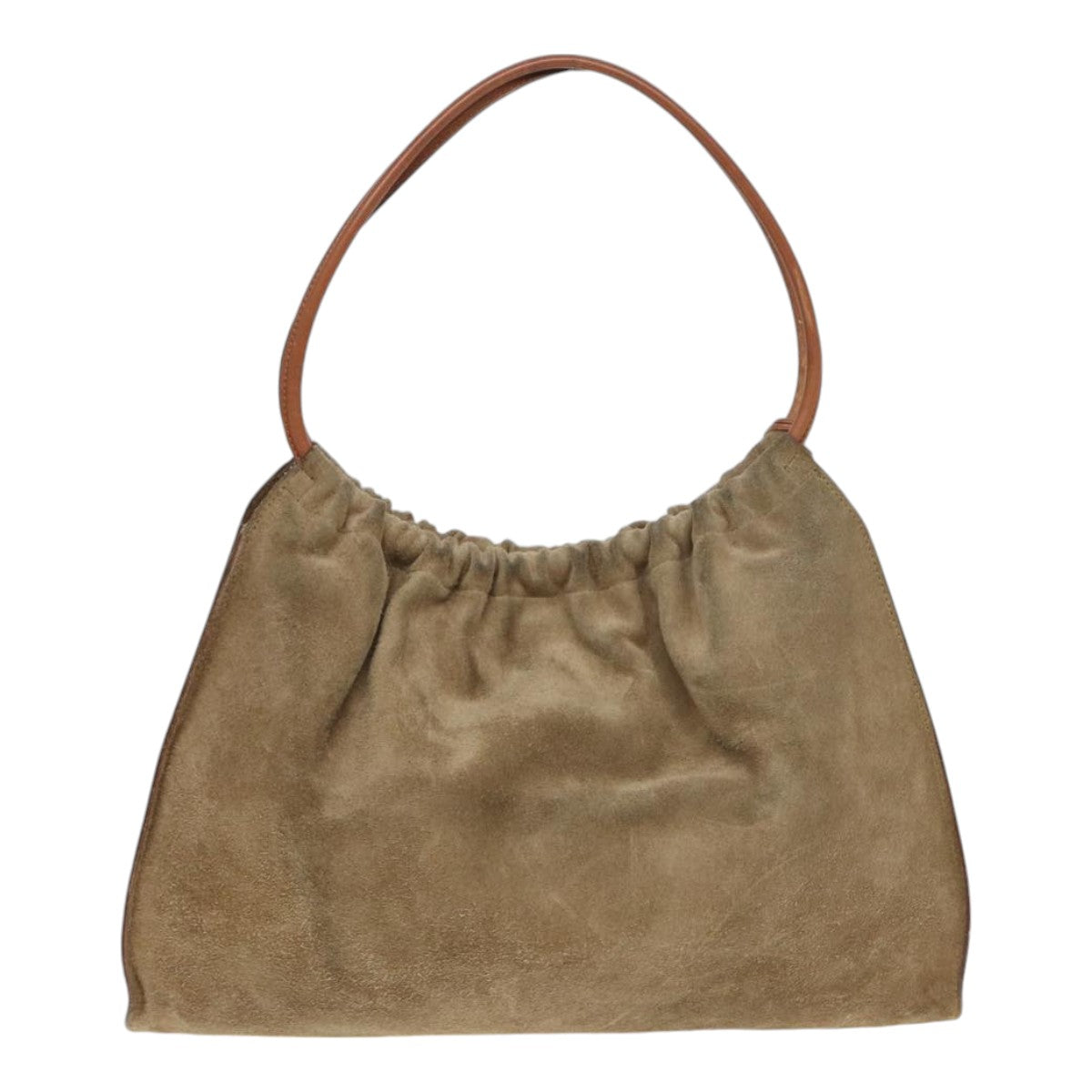 GUCCI Hand Bag Suede Beige hk1499