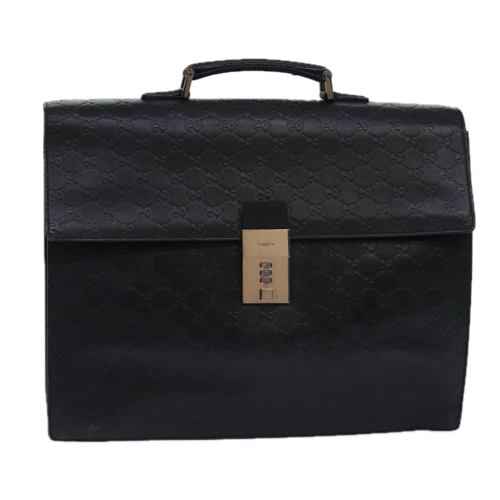 GUCCI GG Canvas Guccissima Hand Bag Leather Black 34045 hk1513