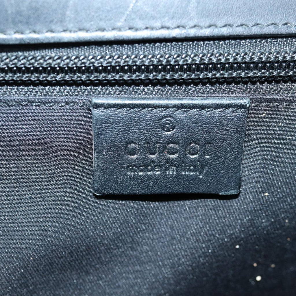 GUCCI GG Canvas Guccissima Hand Bag Leather Black 34045 hk1513