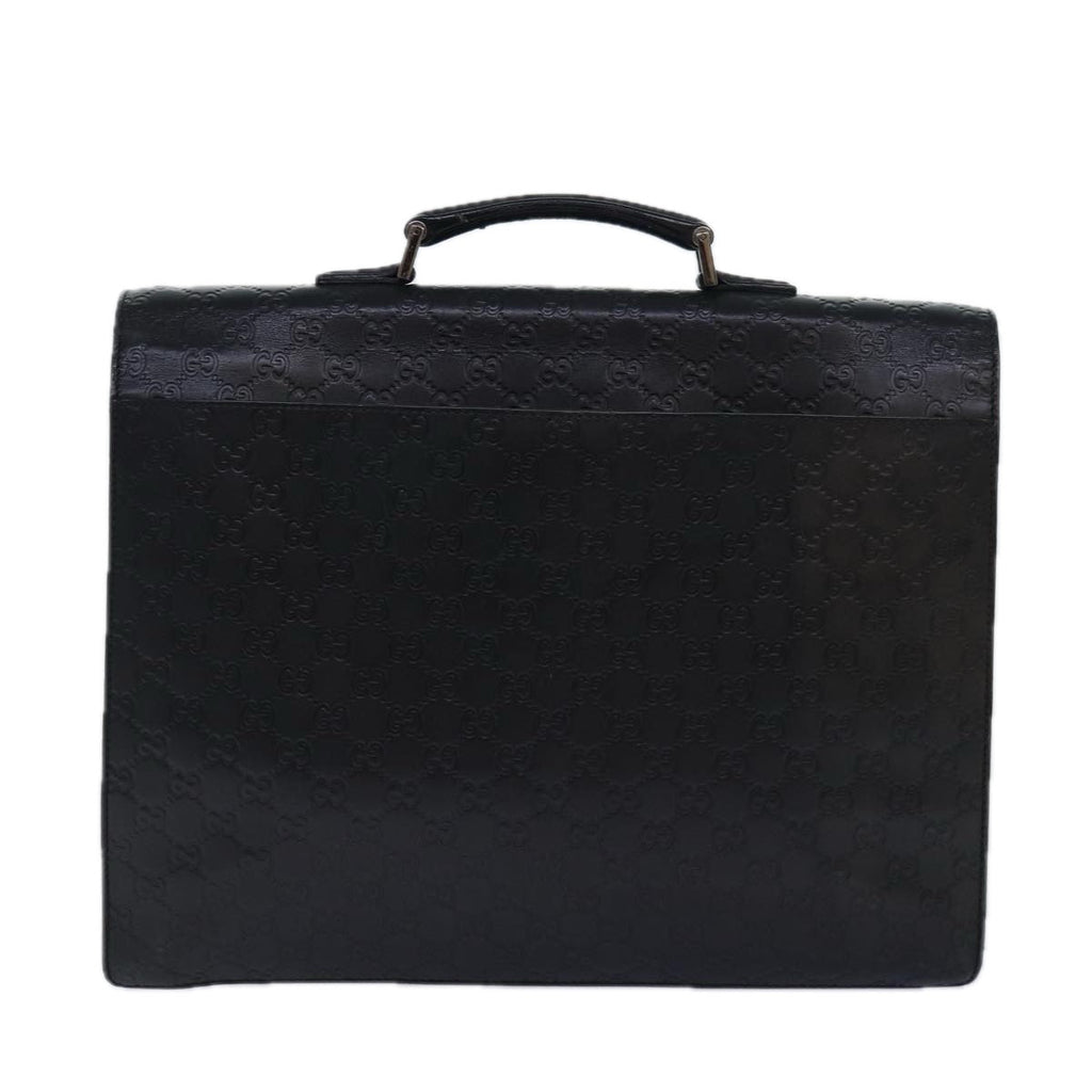 GUCCI GG Canvas Guccissima Hand Bag Leather Black 34045 hk1513