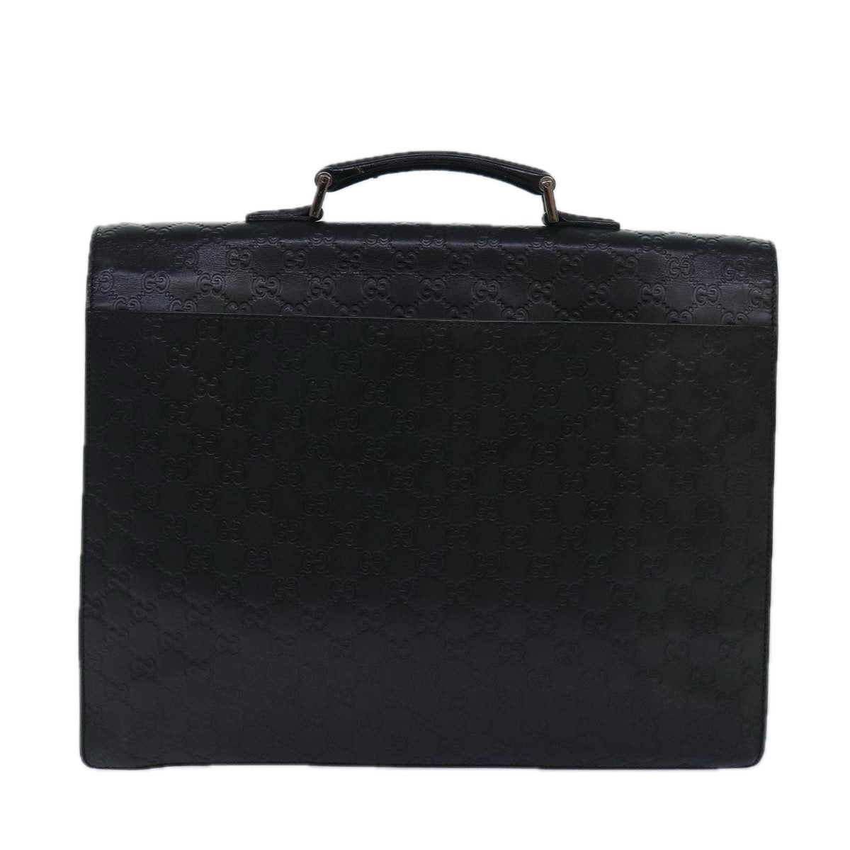 GUCCI GG Canvas Guccissima Hand Bag Leather Black 34045 hk1513