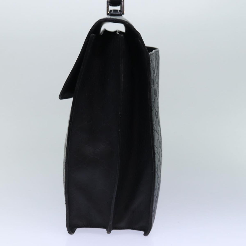 GUCCI GG Canvas Guccissima Hand Bag Leather Black 34045 hk1513