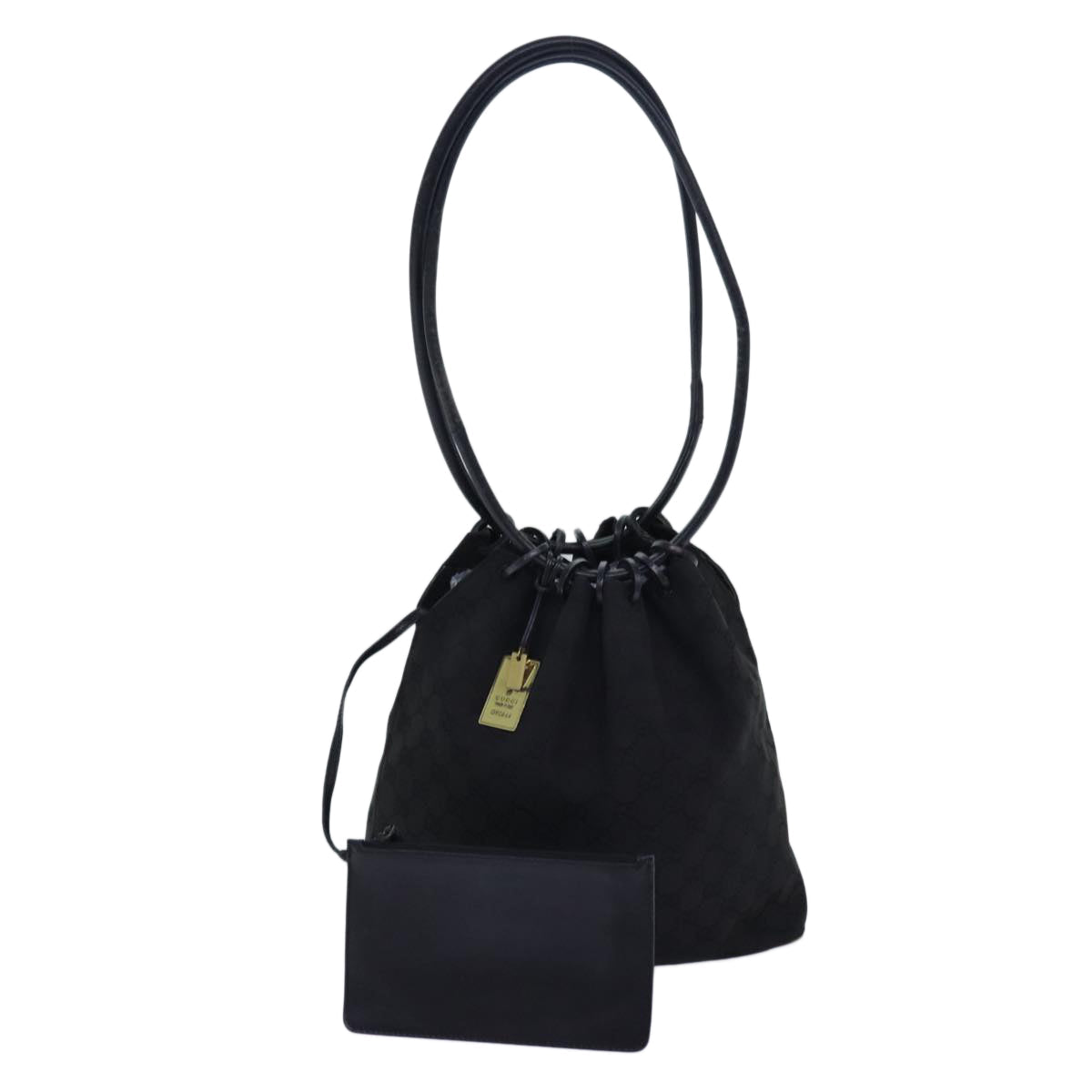GUCCI GG Canvas Shoulder Bag Black 90644 hk1517