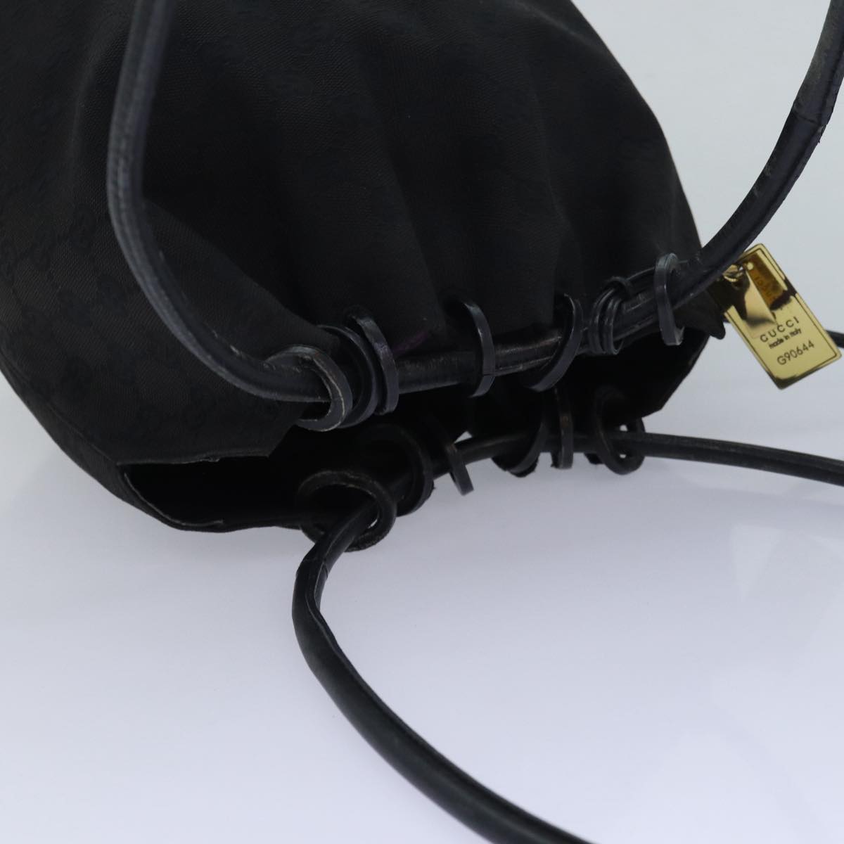 GUCCI GG Canvas Shoulder Bag Black 90644 hk1517