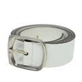 GUCCI GG Canvas Guccissima Belt Leather 40.9"" White 211562 hk1556
